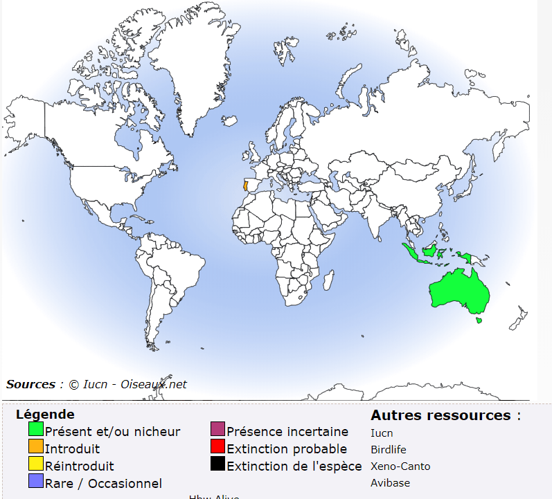 Repartition géographique Embleime peint