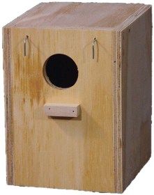 Nid en bois pour perruche ondulée