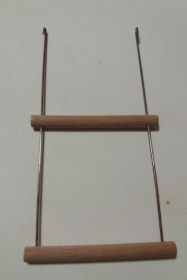 balançoire double en bois et métal