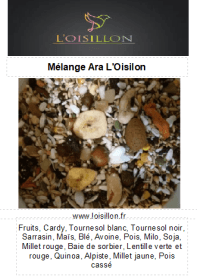 Mélange de graines pour Ara l'Oisillon