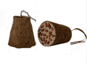 Cloche fourrée pour oiseau sauvage