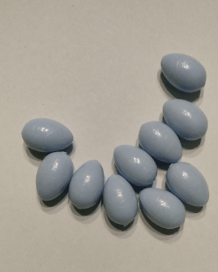 Oeufs en plastique x 10 -  azure