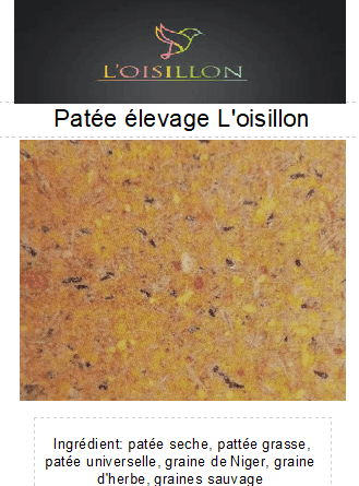 Pâtée élevage l'Oisillon - pour élevage