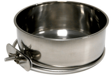 Mangeoire en inox avec visse 15 cm