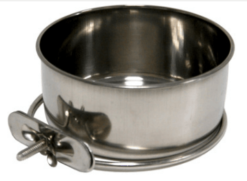 Mangeoire inox 7cm - Perroquets et perruches