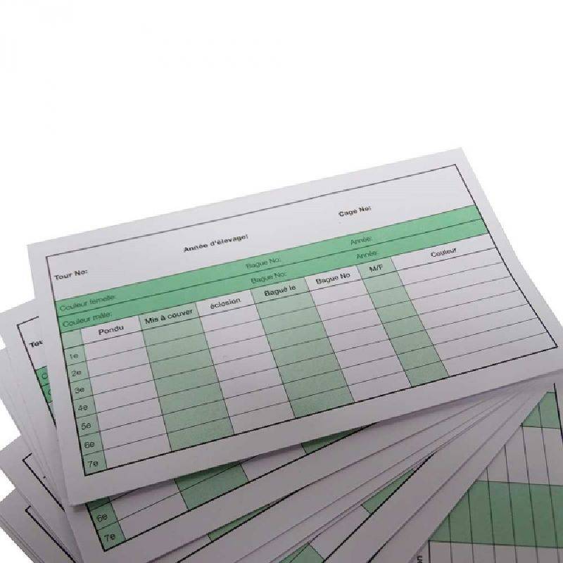Cartes d'élevage x 5